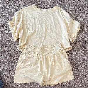 GB Yellow T-Shirt and Shorts Set